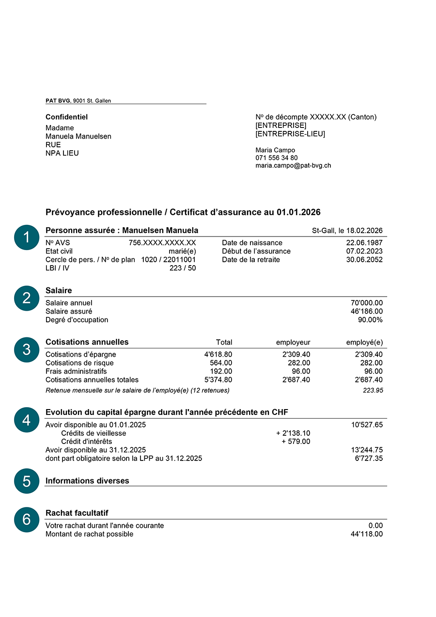 Certificat d'assurance: Page 1